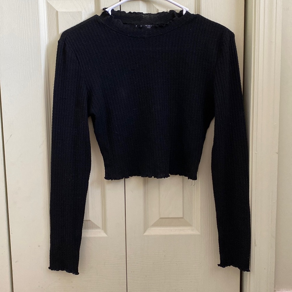 vintage black crop top